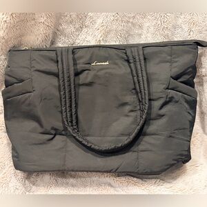 Lovevook Black Quilted Women's Tote Bag